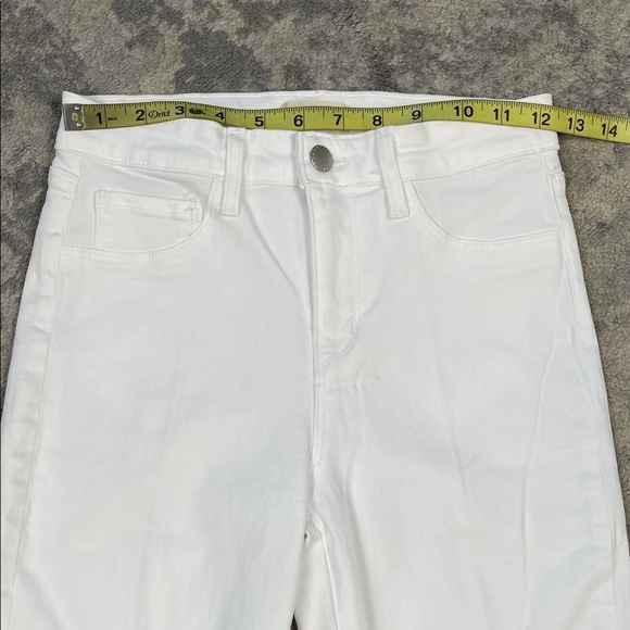 New L’Agence Selma High Rise Bootcut Jeans Blanc White Stretch Sz 25 - Picture 10 of 14